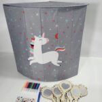 Kosz Love IT Store IT dziecięcy z pokrywką 35-35-50 +lusterka do aranżacji