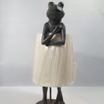lampa stołowa Animal Frog, szara, 58 x 23 x 29 cm