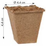Doniczka drewno beżowy ABBAUBARE 4,4 cm x 4,4 x 4,4 cm