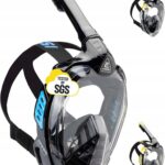 Maska do nurkowania pełnotwarzowa Cress Mask Black/Blue L/XL czarny