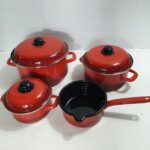 Zestaw garnków 4 z pokrywkami Red Shadow Gsw 190114