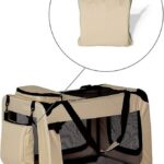 Transporter dla psa Lionto beżowy 3XL 101 cm x 69 cm 70 cm