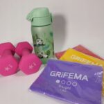 ZESTAW Hantle neoprenowe 2x 1 kg +BIDON ION8 350 ml+ GUMY fitness GRIFEMA 4