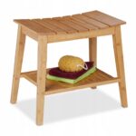 Taboret Relaxdays odcienie brązu 45 cm