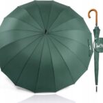 Parasol ROYAL WALK automatyczny, składany, XL, z pokrowcem zielony